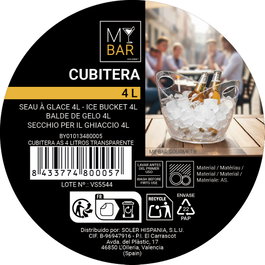 Inde Cubitera AS 4 Litros Transparente My Bar