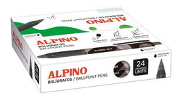 Boligrafo Alpino Dot Unicolor 1Mm Negro Caja De 24