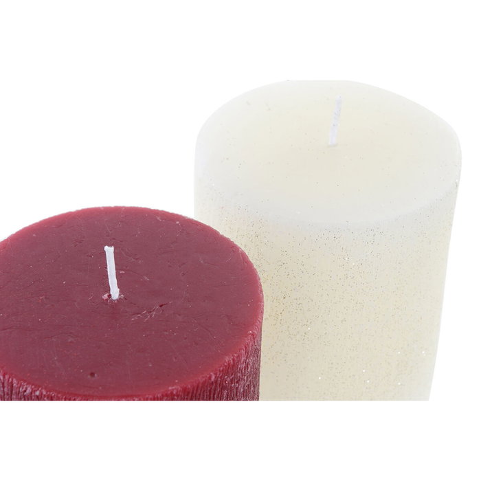 DKD Home Decor Set de 2 Velas de Cera de Parafina Surtidas 9x9x10 cm