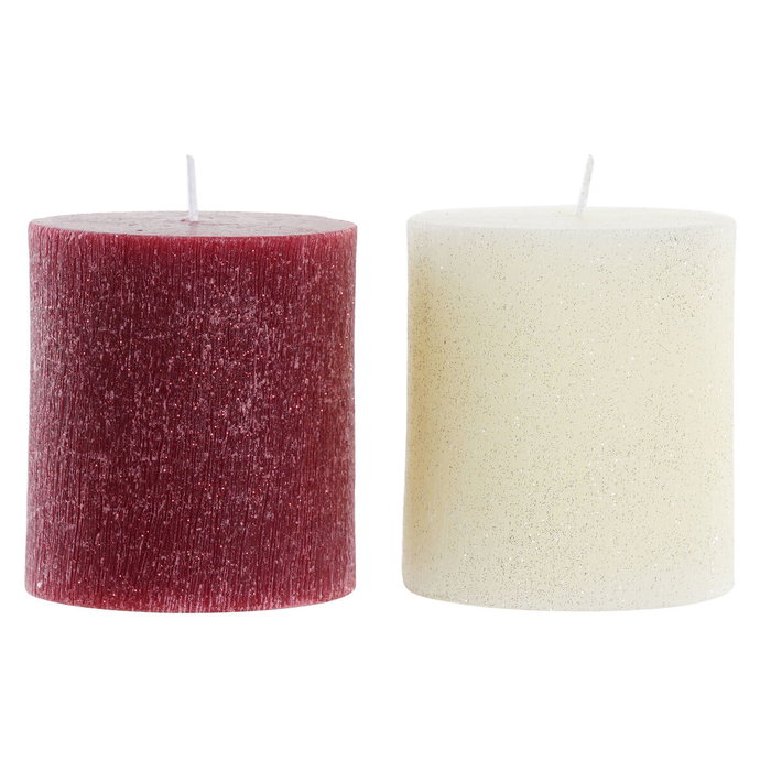 DKD Home Decor Set de 2 Velas de Cera de Parafina Surtidas 9x9x10 cm