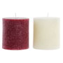DKD Home Decor Set de 2 Velas de Cera de Parafina Surtidas 9x9x10 cm