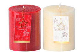 DKD Home Decor Set de 2 Velas de Cera de Parafina Surtidas 9x9x10 cm