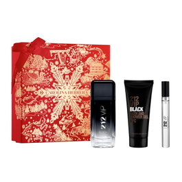 Carolina Herrera 212 VIP Black Men Eau de Parfum 100 ml Vaporizador + Gel de Baño + Spray Viaje