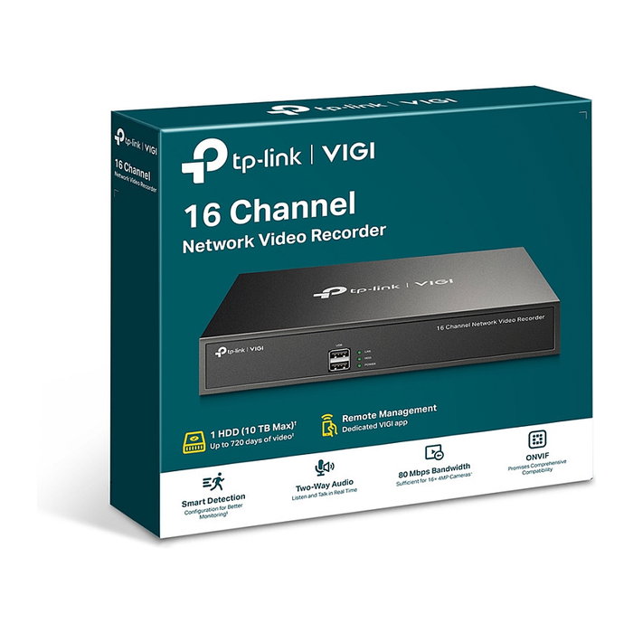 TP-Link NVR1016H Grabador de Vídeo en Red 16 Canales 1920 x 1080 Pixeles