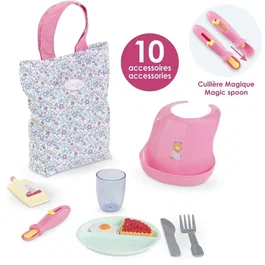 Corolle Juego de Comida Grande Floral COR4062013141800 para Muñecas de 36/42 cm a Partir de 24 Meses
