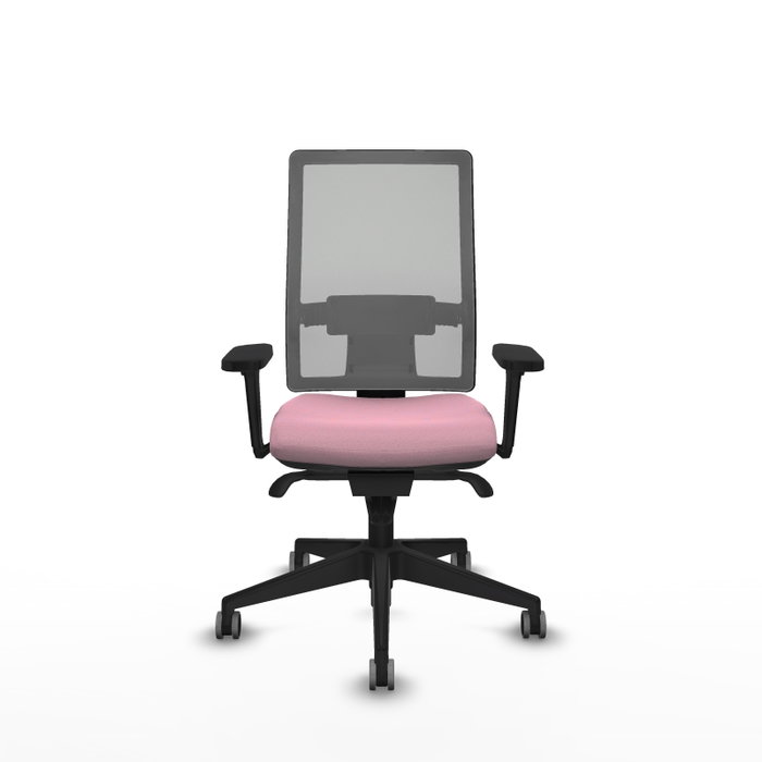PIQUERAS Y CRESPO Silla de oficina Horna Rosa y Gris con Brazos 3D PIQUERAS Y CRESPO Silla de oficina Horna Rosa y Gris con Brazos 3D