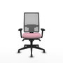 PIQUERAS Y CRESPO Silla de oficina Horna Rosa y Gris con Brazos 3D