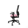 PIQUERAS Y CRESPO Silla de oficina Horna Rosa y Gris con Brazos 3D