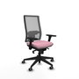 PIQUERAS Y CRESPO Silla de oficina Horna Rosa y Gris con Brazos 3D