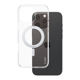 Care CARE by PanzerGlass Feature Case Transparente / Plata MagSafe para iPhone 16 Pro Max