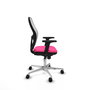 PIQUERAS Y CRESPO Silla de oficina Jorquera Rosa y Blanco