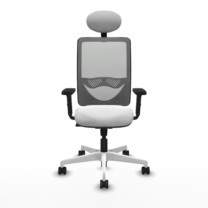 PIQUERAS Y CRESPO Silla de oficina Zulema con mecanismo Sincro, Blanco y Gris PIQUERAS Y CRESPO Silla de oficina Zulema con mecanismo Sincro, Blanco y Gris