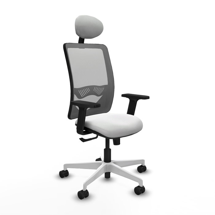 PIQUERAS Y CRESPO Silla de oficina Zulema con mecanismo Sincro, Blanco y Gris PIQUERAS Y CRESPO Silla de oficina Zulema con mecanismo Sincro, Blanco y Gris
