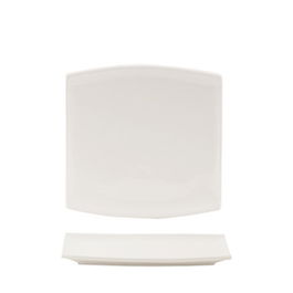 SUMMA NOUBON NEW Plato Llano Blanco para Vajilla, 21x21 cm, Apto Lavavajillas y Microondas (Set de 6)