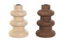 DKD Home Decor Candelabro 10 x 15 x 10 cm Marron Oscuro Marron Claro (4 Unidades)