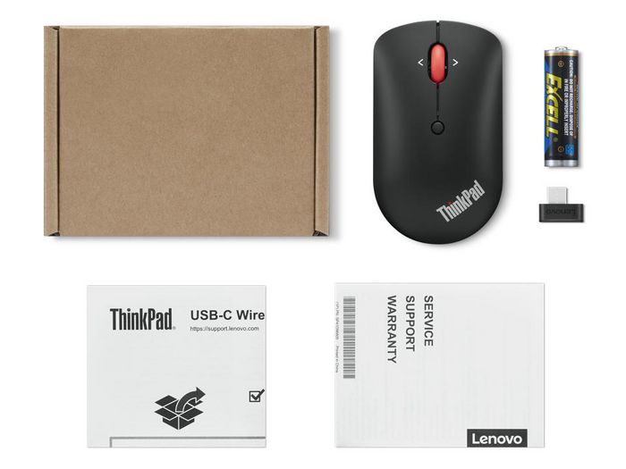 Lenovo 4y51d20848 Ratón Inalámbrico Compacto con Receptor USB-C