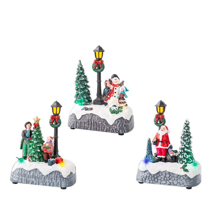 Lumineo Figura navideña led con farola, 3 modelos