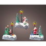 Lumineo Figura Navideña LED con Farola, 3 Modelos, Luz Multicolor Fija, Plástico, Uso Interior
