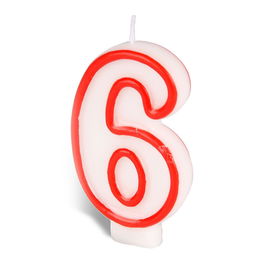 Best Products Vela N° 6 Cera Rojo / blanco Repostería