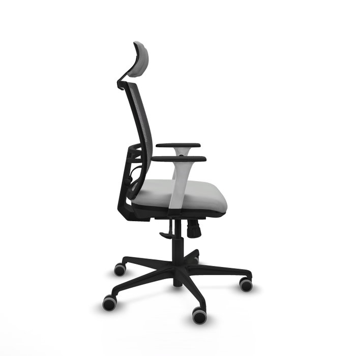 PIQUERAS Y CRESPO Silla de oficina Yunquera con mecanismo Sincro, Gris claro y Negro