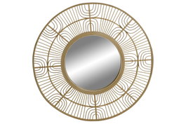 DKD Home Decor Espejo Bambú Cristal 80x80 Natural
