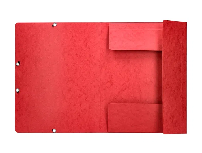 Q-connect Carpeta Solapas Gomas KF02165 Simil Prespán A4 320x243 mm Rojo