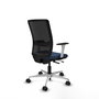 PIQUERAS Y CRESPO Silla de oficina Haches Azul marino y Negro