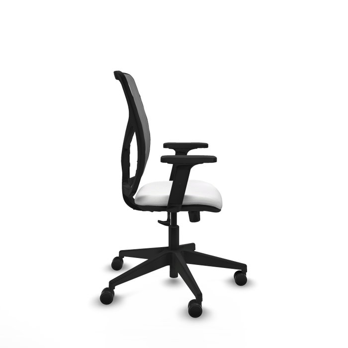 PIQUERAS Y CRESPO Silla de oficina Motilla con mecanismo Sincro, Blanco y Gris