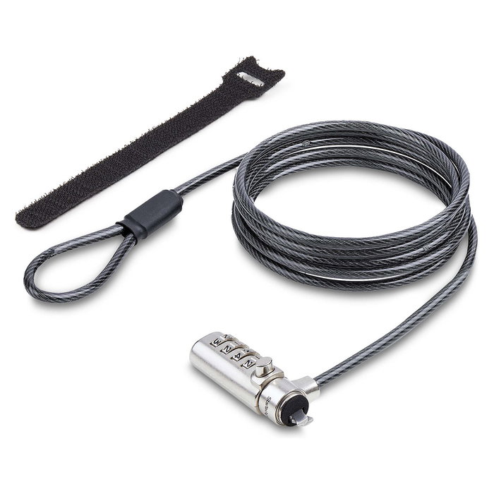 StarTech Cable Lock para Laptop Nano, 6.6 Pies / 2 Metros, Bloqueo de Seguridad, KLck