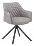 DKD Home Decor Silla de Microfibra y Metal Gris