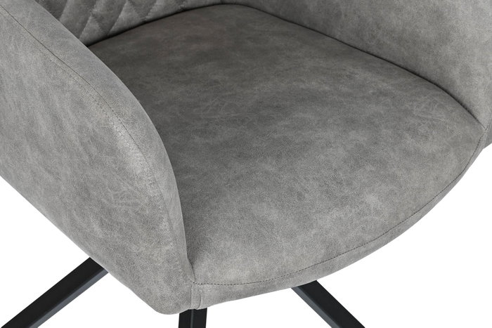 DKD Home Decor Silla de Microfibra y Metal Gris
