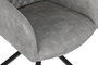 DKD Home Decor Silla de Microfibra y Metal Gris