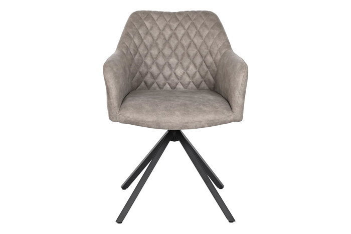 DKD Home Decor Silla de Microfibra y Metal Gris