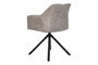 DKD Home Decor Silla de Microfibra y Metal Gris