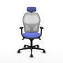 PIQUERAS Y CRESPO Silla de oficina Jorquera Azul claro y Blanco