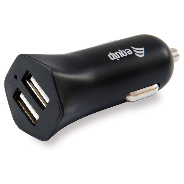 Equip Cargador de Coche Dual 2xUSB 12W Negro Equip Cargador de Coche Dual 2xUSB 12W Negro