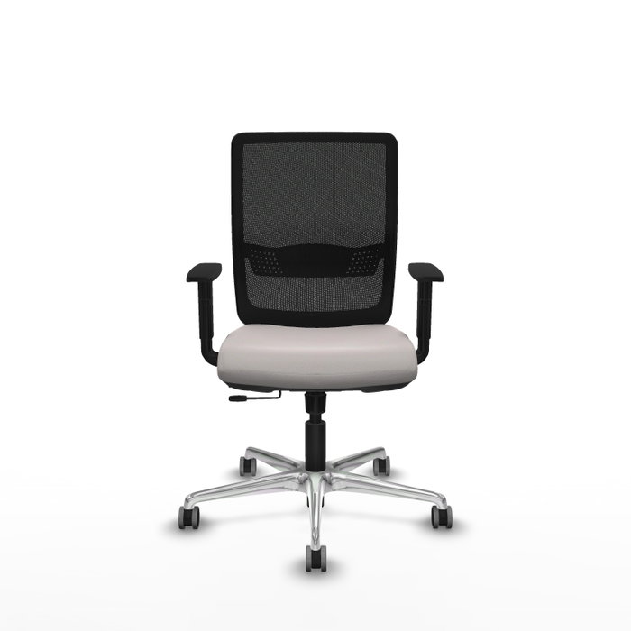 PIQUERAS Y CRESPO Silla de oficina Haches con mecanismo Sincro/Traslack Blanco y Negro