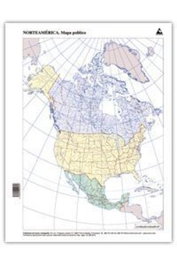 CUMIO Paquete de 50 mapas mudos políticos de Norteamérica