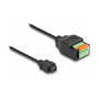 DeLOCK Cable USB 2.0 Tipo Mini-B hembra a bloque de terminales con botón pulsador, 15 cm