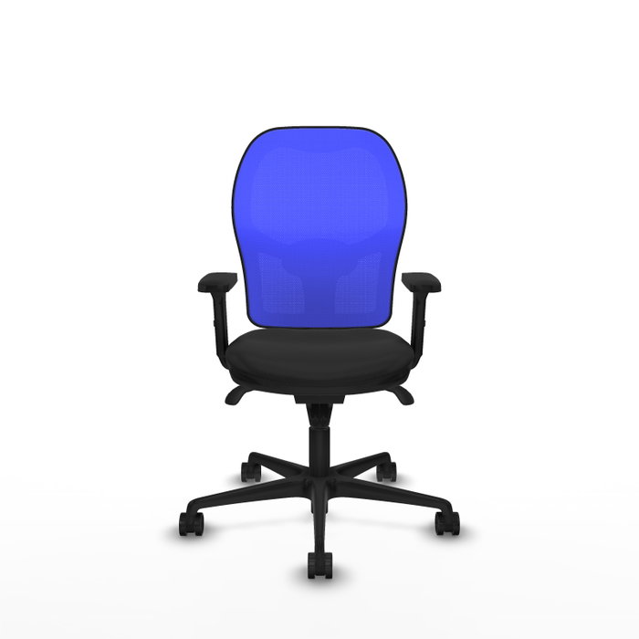 PIQUERAS Y CRESPO Silla de oficina Jorquera con mecanismo Sincro, Azul y Negro