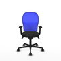 PIQUERAS Y CRESPO Silla de oficina Jorquera con mecanismo Sincro, Azul y Negro