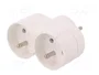 PAWBOL Conector de alimentación AC divisor 2P+PE 250VAC 16A blanco