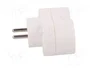 PAWBOL Conector de alimentación AC divisor 2P+PE 250VAC 16A blanco