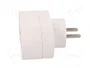 PAWBOL Conector de alimentación AC divisor 2P+PE 250VAC 16A blanco