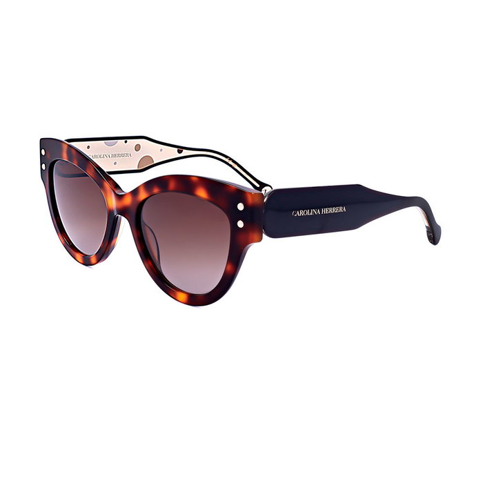Carolina Herrera Gafas 0009/S 05L Gafas de Sol Mujer Cat-Ey Acetato Verde Cristal Azul 145 mm