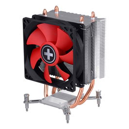 Xilence I402 Cooler para CPU, Intel Sockets LGA 1700/1200/1151, 2 Tubos de Calor, Ventilador de 92 mm, 600-2200 RPM, TDP 130W - Negro/Rojo/Plata