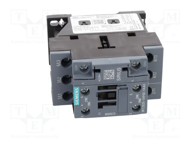 SIEMENS 3RT2025-1AP00-1AA0 Contactor 3-polar 230VAC SIEMENS 3RT2025-1AP00-1AA0 Contactor 3-polar 230VAC