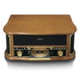 Lenco TCD-2551WD Tocadiscos con Radio AM/FM, CD, Cassette y Bluetooth 5.0