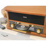 Lenco TCD-2551WD Tocadiscos con Radio AM/FM, CD, Cassette y Bluetooth 5.0
