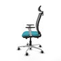 PIQUERAS Y CRESPO Silla de oficina Haches con mecanismo Sincro/Traslack Turquesa y Gris